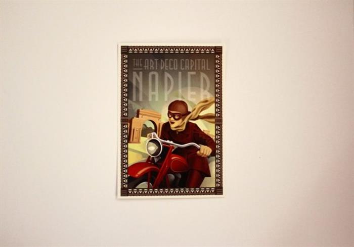 Napier Art Deco Capital Poster Motorbike