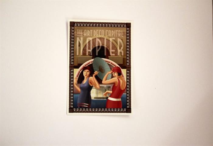 Napier Art Deco Capital Poster Bathing Belle