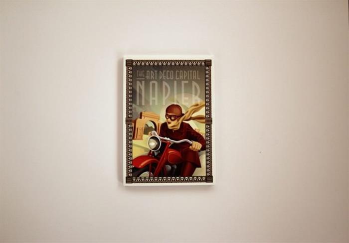 Napier Art Deco Capital Notepad Motorbike